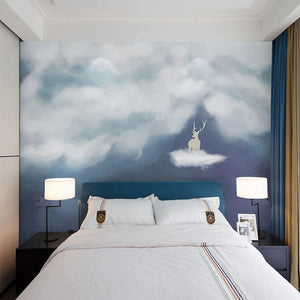 In the Clouds Wallpaper - Dreamy & Tranquil Wall Decoration-Mountain Wallpaper