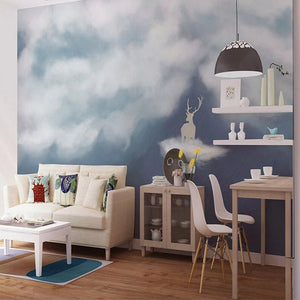 In the Clouds Wallpaper - Dreamy & Tranquil Wall Decoration-Mountain Wallpaper
