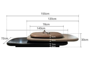 Italian Design Pebbles Rotating Coffee Table-Coffee Tables
