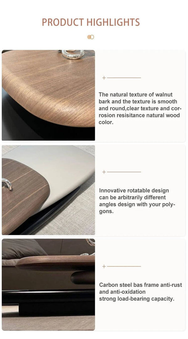 Italian Design Pebbles Rotating Coffee Table-Coffee Tables