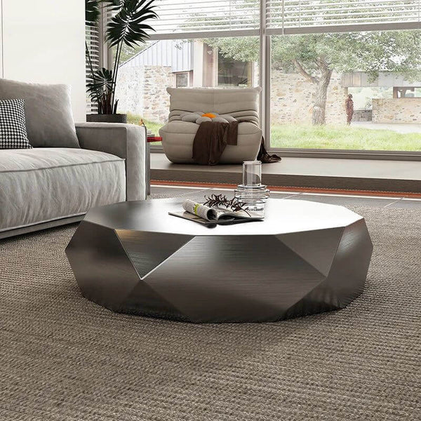 Italian Designer Auxiliar Metal Coffee Table-Coffee Table