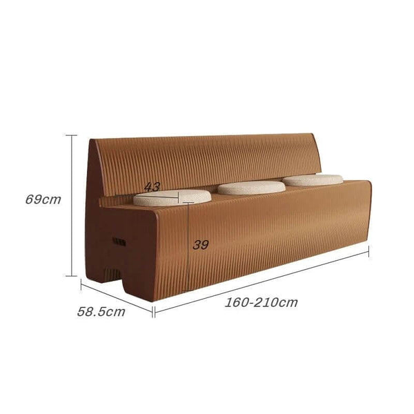 Italian Designer Bendable Sofa Bench for Living Room-Bench