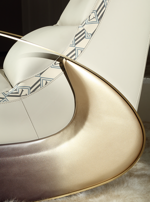 Italian Designer Luxury Leather Sofa Rocking Chair-Recliners