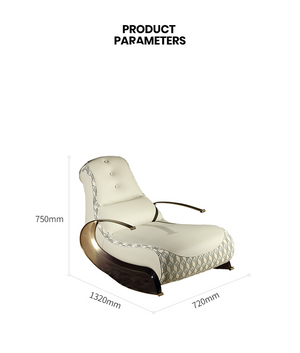 Italian Designer Luxury Leather Sofa Rocking Chair-Recliners