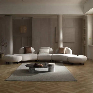 Italian Retro Style Arc Combination Sofa Set-Sofa Set