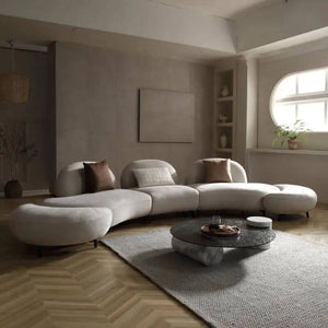 Italian Retro Style Arc Combination Sofa Set-Sofa Set