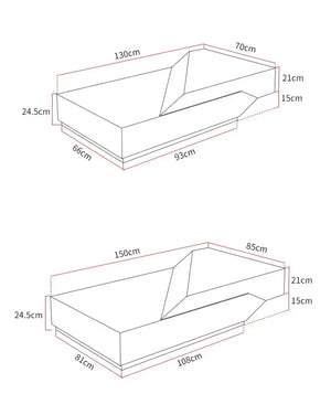 Italian Style Luxury Marble & Wood Coffee Table-Coffee Tables