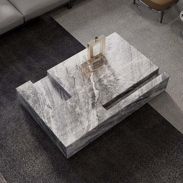 Italian Style Minimalist Marble Coffee Table-Coffee Tables