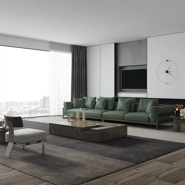 Italian Style Minimalist Marble Coffee Table-Coffee Tables