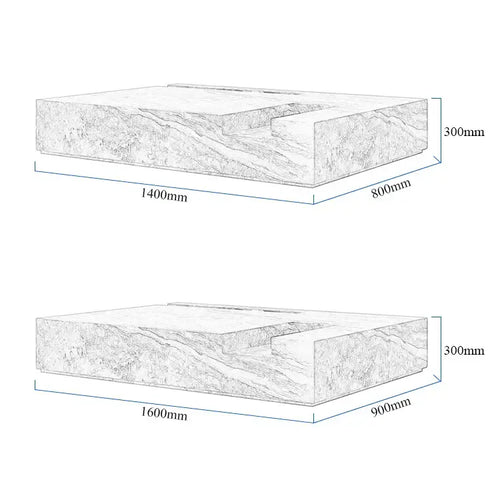 Italian Style Minimalist Marble Coffee Table-Coffee Tables