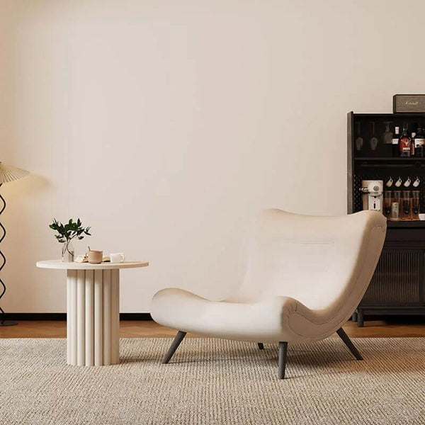 Italian Style Velvet Wood Legs Sofa Chair-Arm Chairs, Recliners & Sleeper Chairs