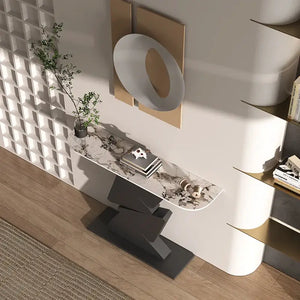 Italian Triangular Slate Console Table-Console Tables