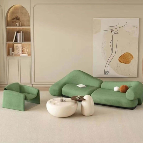 Italian minimalist Curved Sofa Set-Sofa Set