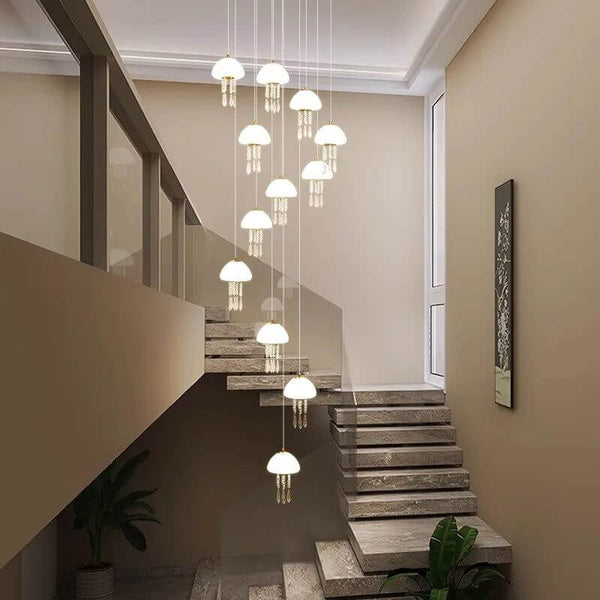 Jelly Fish Staircase Chandelier Lighting Decor-Staircase Chandelier
