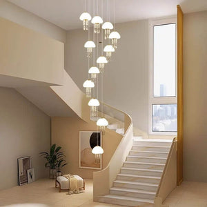 Jelly Fish Staircase Chandelier Lighting Decor-Staircase Chandelier