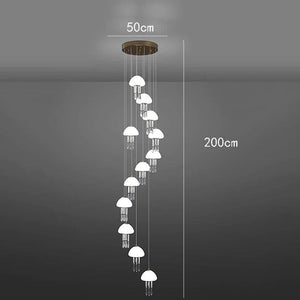 Jelly Fish Staircase Chandelier Lighting Decor-Staircase Chandelier