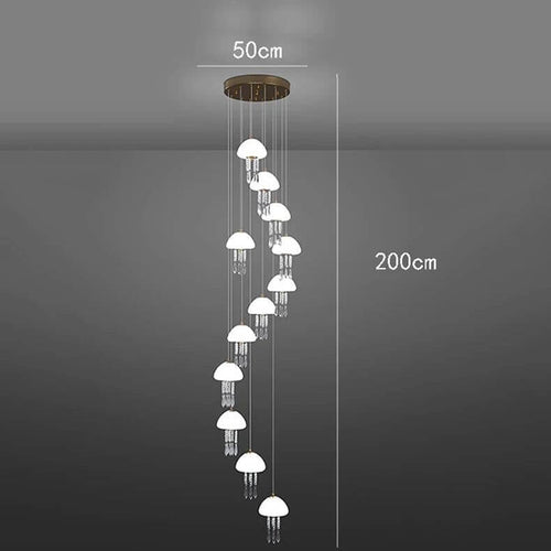 Jelly Fish Staircase Chandelier Lighting Decor-Staircase Chandelier