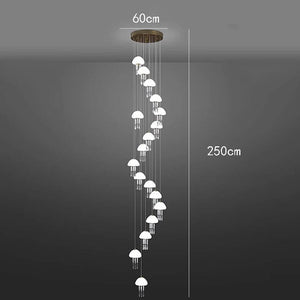 Jelly Fish Staircase Chandelier Lighting Decor-Staircase Chandelier