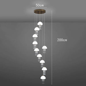 Jelly Fish Staircase Chandelier Lighting Decor-Staircase Chandelier
