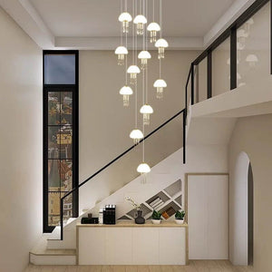Jelly Fish Staircase Chandelier Lighting Decor-Staircase Chandelier