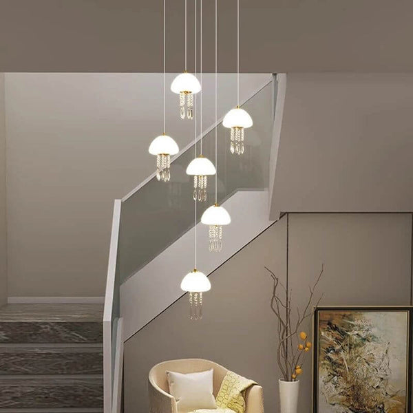 Jelly Fish Staircase Chandelier Lighting Decor-Staircase Chandelier