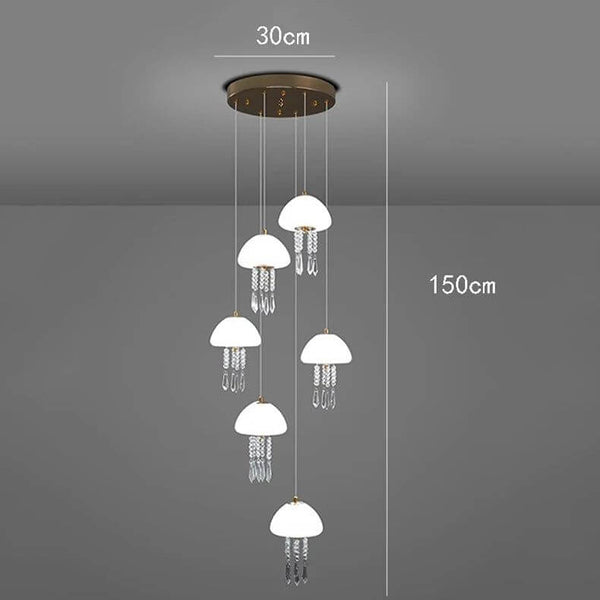Jelly Fish Staircase Chandelier Lighting Decor-Staircase Chandelier