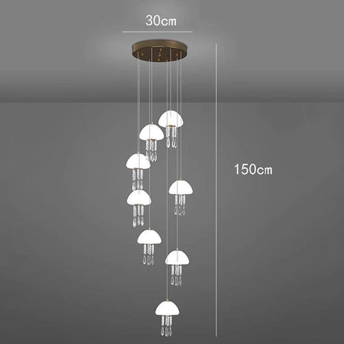 Jelly Fish Staircase Chandelier Lighting Decor-Staircase Chandelier