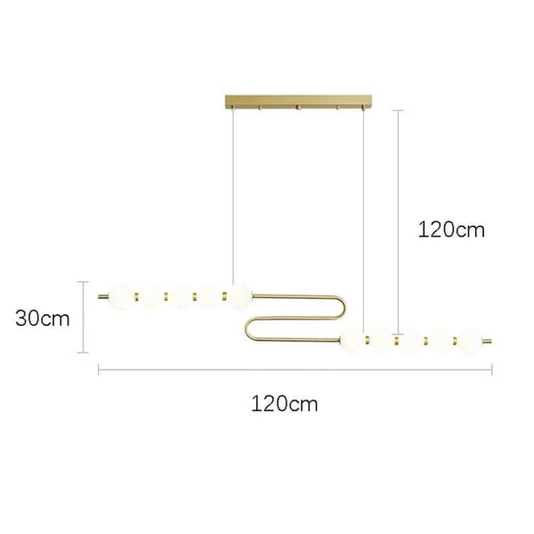 Jewel Globes Kitchen Island Hanging Chandelier-Kitchen Island