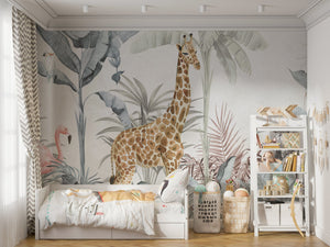 Jungle Safari Animals - Kids Room Wallpaper Mural-Kids Room Wallpaper