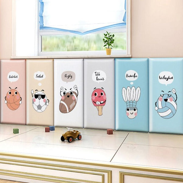 Jungle Safari Animals Kids Wall Padded Safety Cushions-Anti Collision Padded Wall Stickers