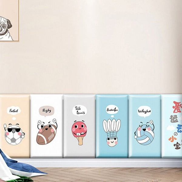 Jungle Safari Animals Kids Wall Padded Safety Cushions-Anti Collision Padded Wall Stickers