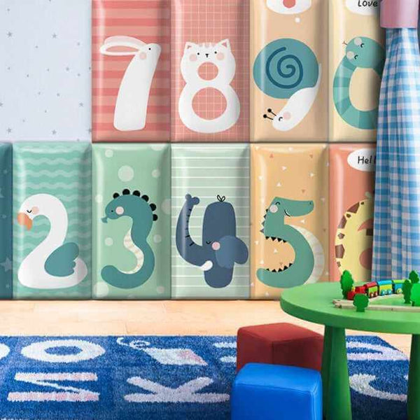 Jungle Safari Kids Wall Padded Safety Cushions Pack-Anti Collision Padded Wall Stickers