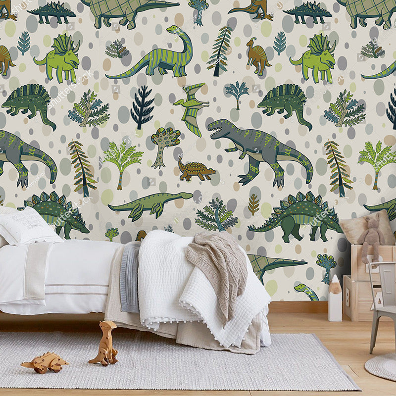 Jurassic Wallpaper: Dinosaur-Themed Wallpaper-Kids Room Wallpaper