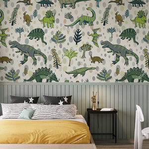 Jurassic Wallpaper: Dinosaur-Themed Wallpaper-Kids Room Wallpaper