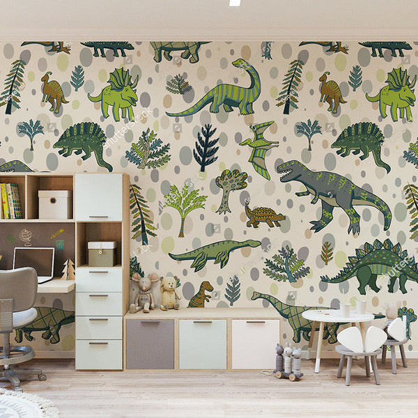 Jurassic Wallpaper: Dinosaur-Themed Wallpaper-Kids Room Wallpaper