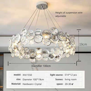 K9 Crystal Chandelier - Dazzling Elegance for Your Space-Ceiling Chandelier