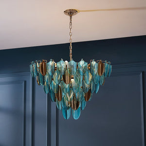 K9 Crystal Leaf Chandelier: Exquisite Lighting Fixture-Ceiling Chandelier