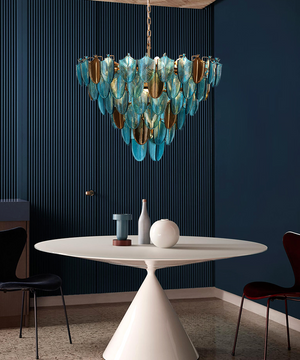 K9 Crystal Leaf Chandelier: Exquisite Lighting Fixture-Ceiling Chandelier