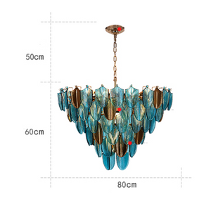 K9 Crystal Leaf Chandelier: Exquisite Lighting Fixture-Ceiling Chandelier