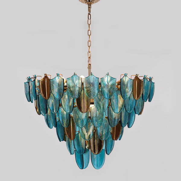 K9 Crystal Leaf Chandelier: Exquisite Lighting Fixture-Ceiling Chandelier
