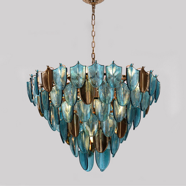 K9 Crystal Leaf Chandelier: Exquisite Lighting Fixture-Ceiling Chandelier