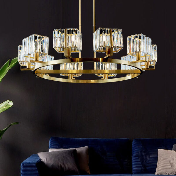K9 Crystal Pendants Chandelier - Illuminate with Elegance-Ceiling Chandelier