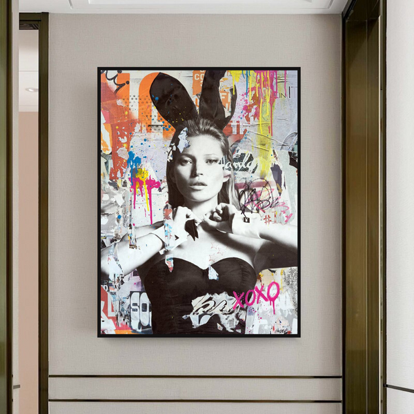 Kate Moss Bunny Art: Unique & Captivating Masterpieces-Wall Posters