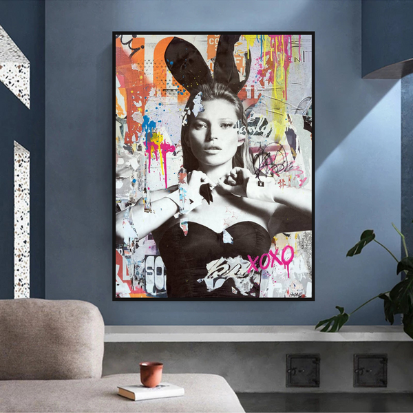Kate Moss Bunny Art: Unique & Captivating Masterpieces-Wall Posters