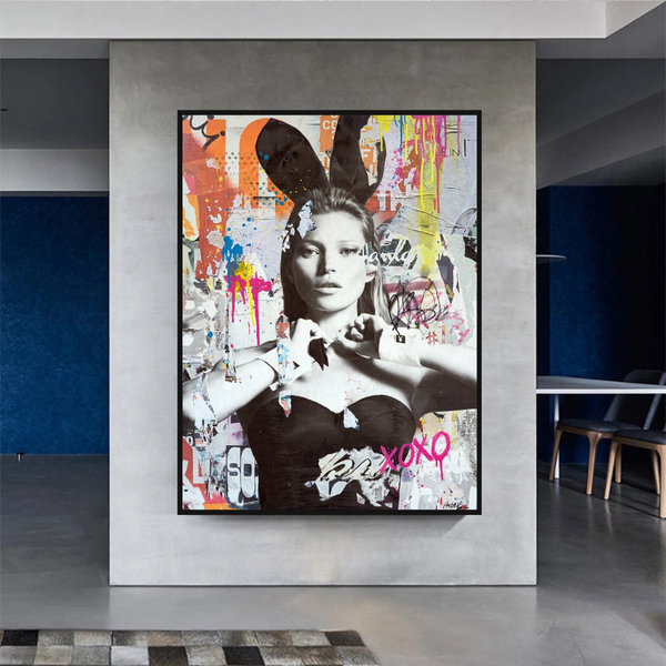 Kate Moss Bunny Art: Unique & Captivating Masterpieces-Wall Posters