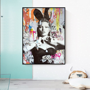 Kate Moss Bunny Art: Unique & Captivating Masterpieces-Wall Posters