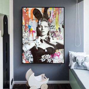 Kate Moss Bunny Art: Unique & Captivating Masterpieces-Wall Posters