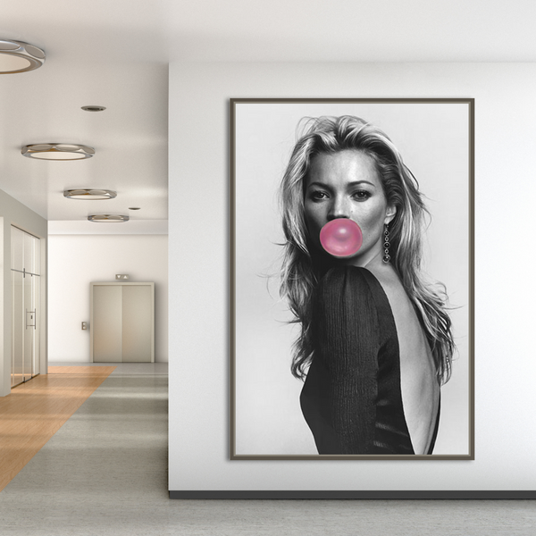 Kate Moss Chewing Gum Art: Explore Unique Masterpieces-Wall Posters