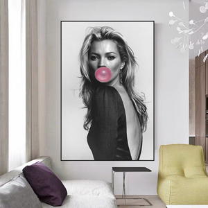 Kate Moss Chewing Gum Art: Explore Unique Masterpieces-Wall Posters