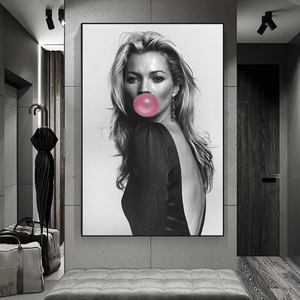 Kate Moss Chewing Gum Art: Explore Unique Masterpieces-Wall Posters